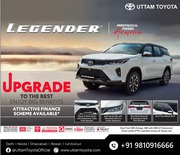 Uttam Toyota Delhi | Fortuner On-Road Price & Top Model Price in East 